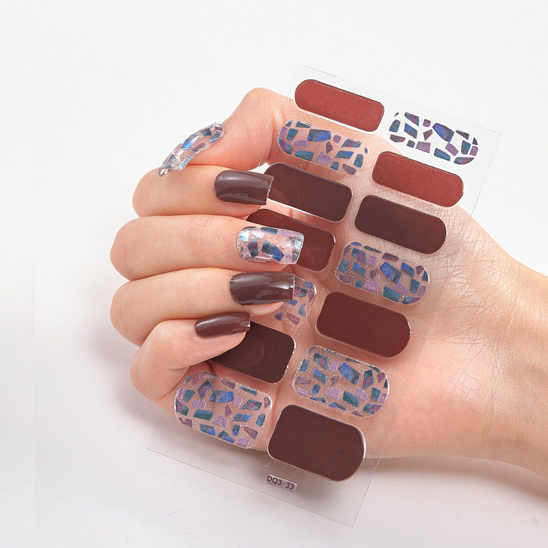 Laser Bronzing Craft Nail Applique Nail Sticker