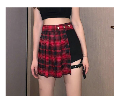 Work Clothes Plaid Skirt Female Summer Cool Girl Wear A Tactical Skirt