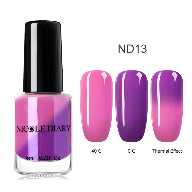 Temperature-change peelable nail polish