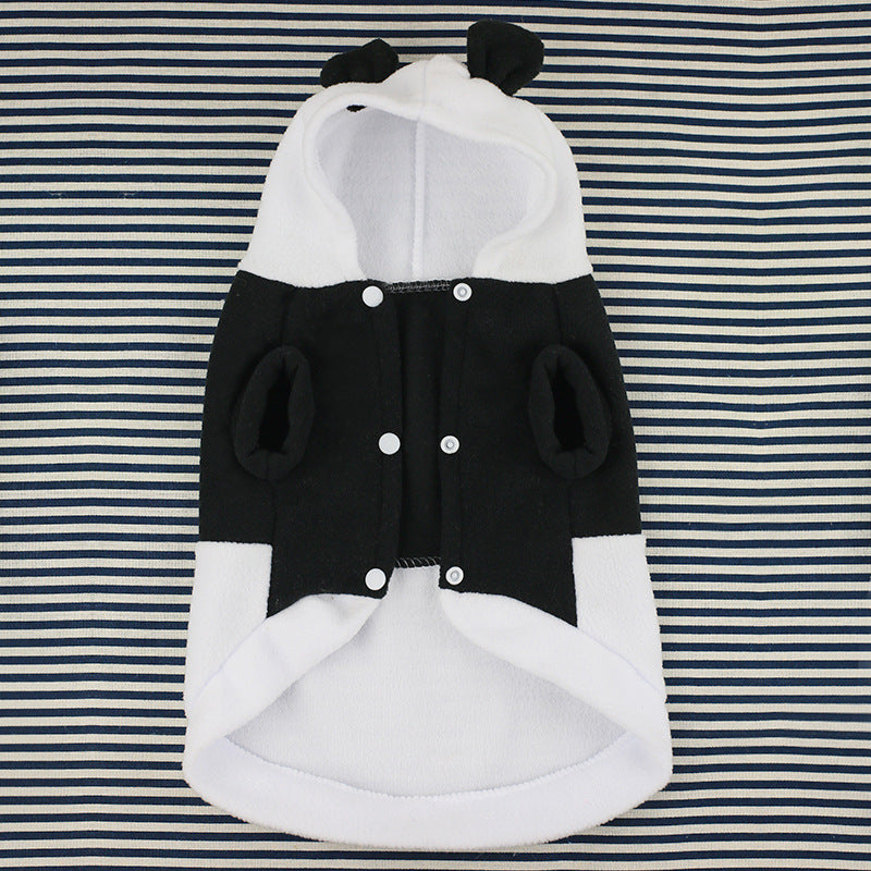 Black And White Panda Make-up Dress Autumn And Winter Dog Clothes