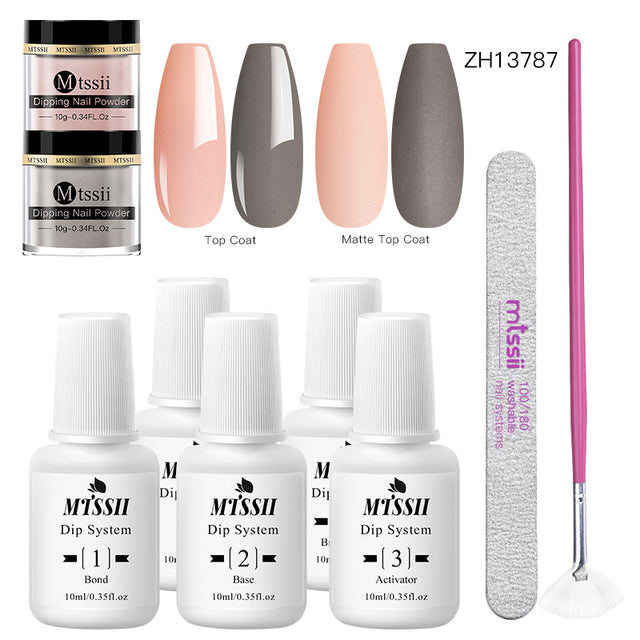 Mtssii 10g Dipping Nail Powder Set Matte Nail Glitter Dippin