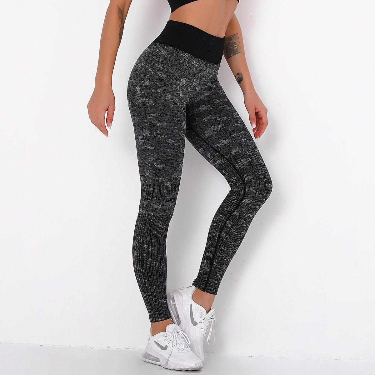 Seamless Quick-drying Striped Yoga Fitness Pants