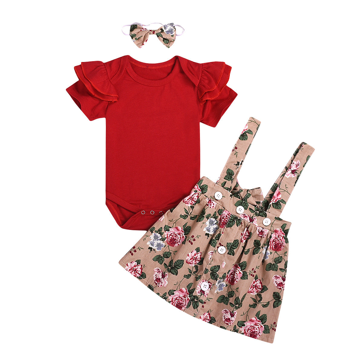 Girl Floral Floral Skirt Set