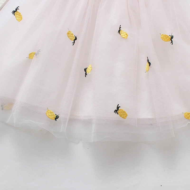 Small and medium girl pineapple skirt