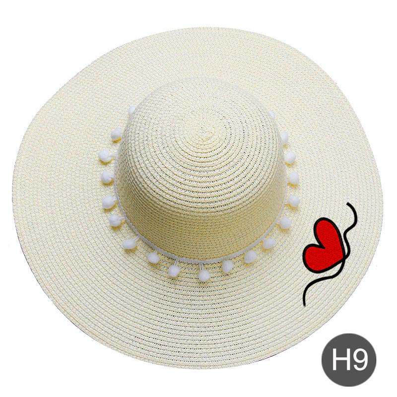 Fashion Personalized Custom Embroidery Beach Hat Your Name Text Logo Women Sun Hat Palm Straw Hat