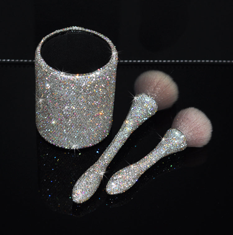 Diamond Studded Makeup Brushes Goblet Set