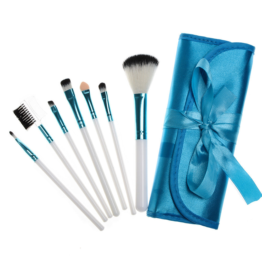 Multifunctional Portable 7 Ribbon Makeup Brushes Suit