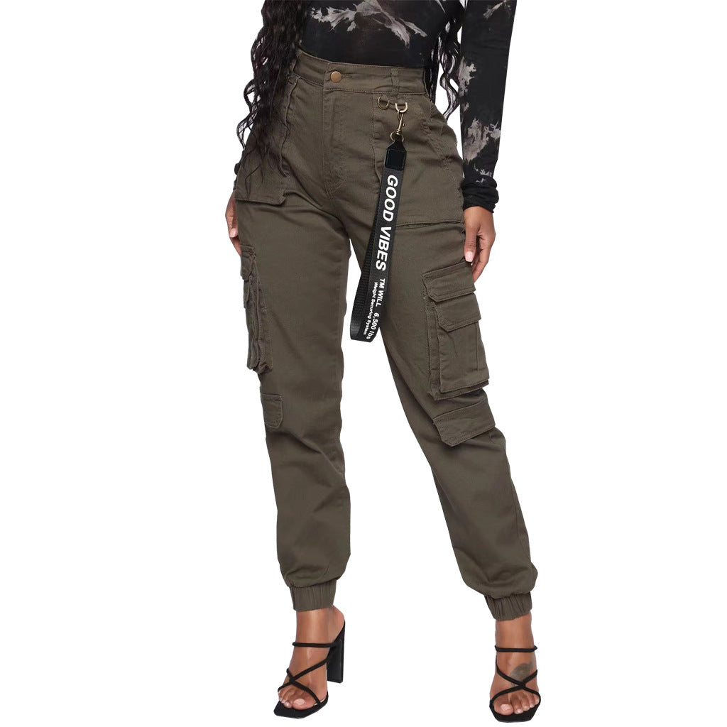 Slim Fit Camouflage Stretch Overalls for Womens