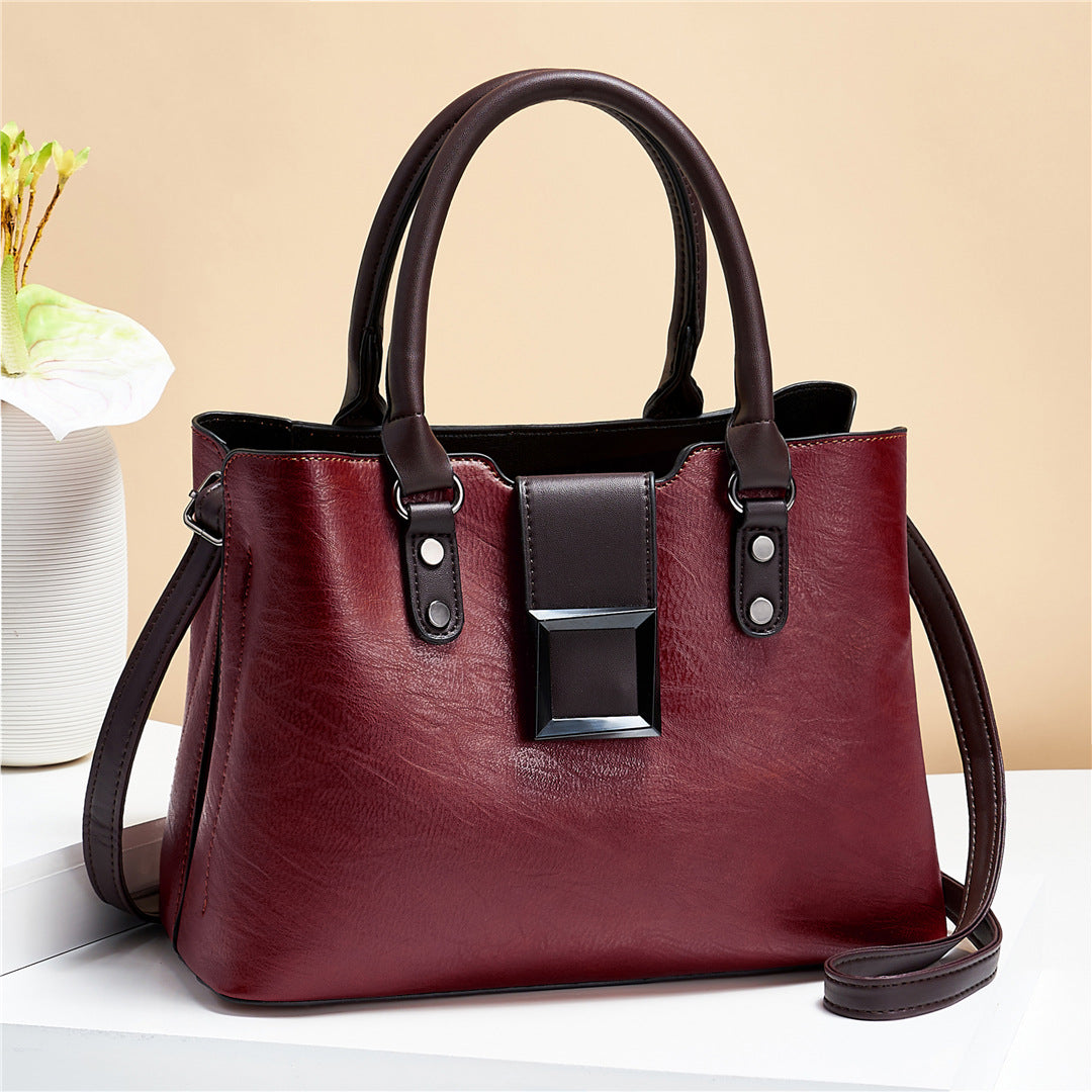 Women Shoulder Bag Big Buckle Handbags Work Daily Office Crossbody Bags