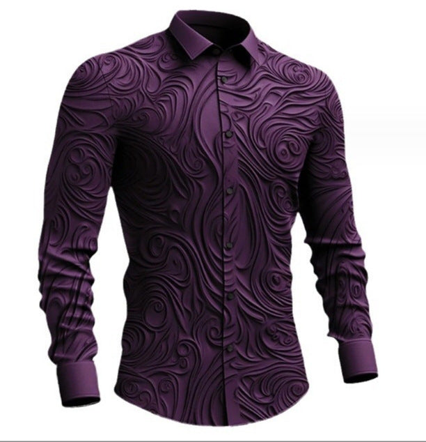 Totem Retro Gothic Long Sleeve Shirt For Men