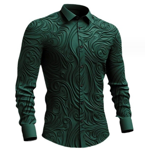 Totem Retro Gothic Long Sleeve Shirt For Men