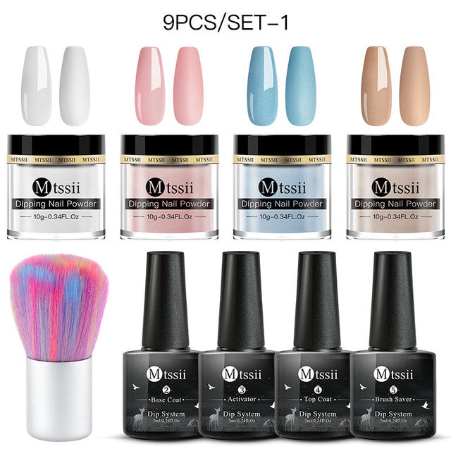 Mtssii 10g Dipping Nail Powder Set Matte Nail Glitter Dippin