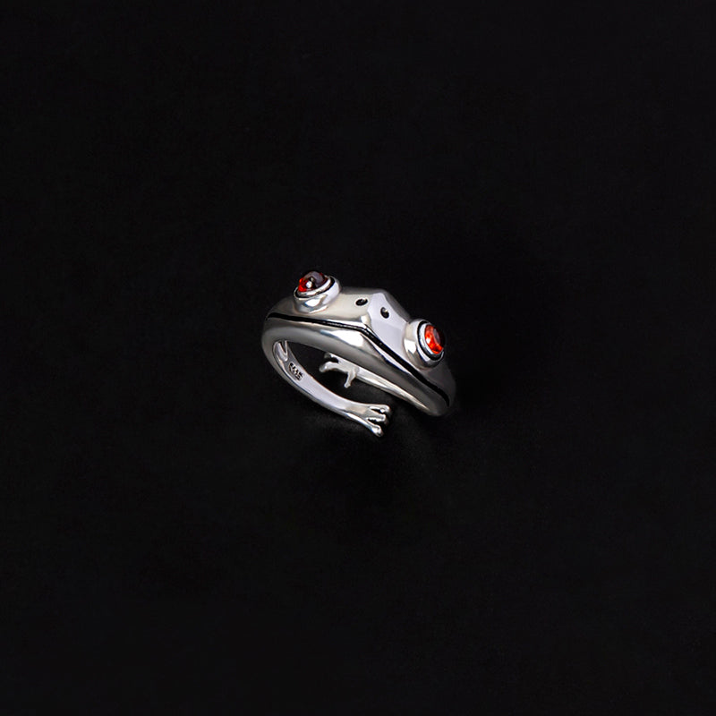 Hip Hop Frog Ring Animal Open Rings For Women Men Jewelry Xmas Gift