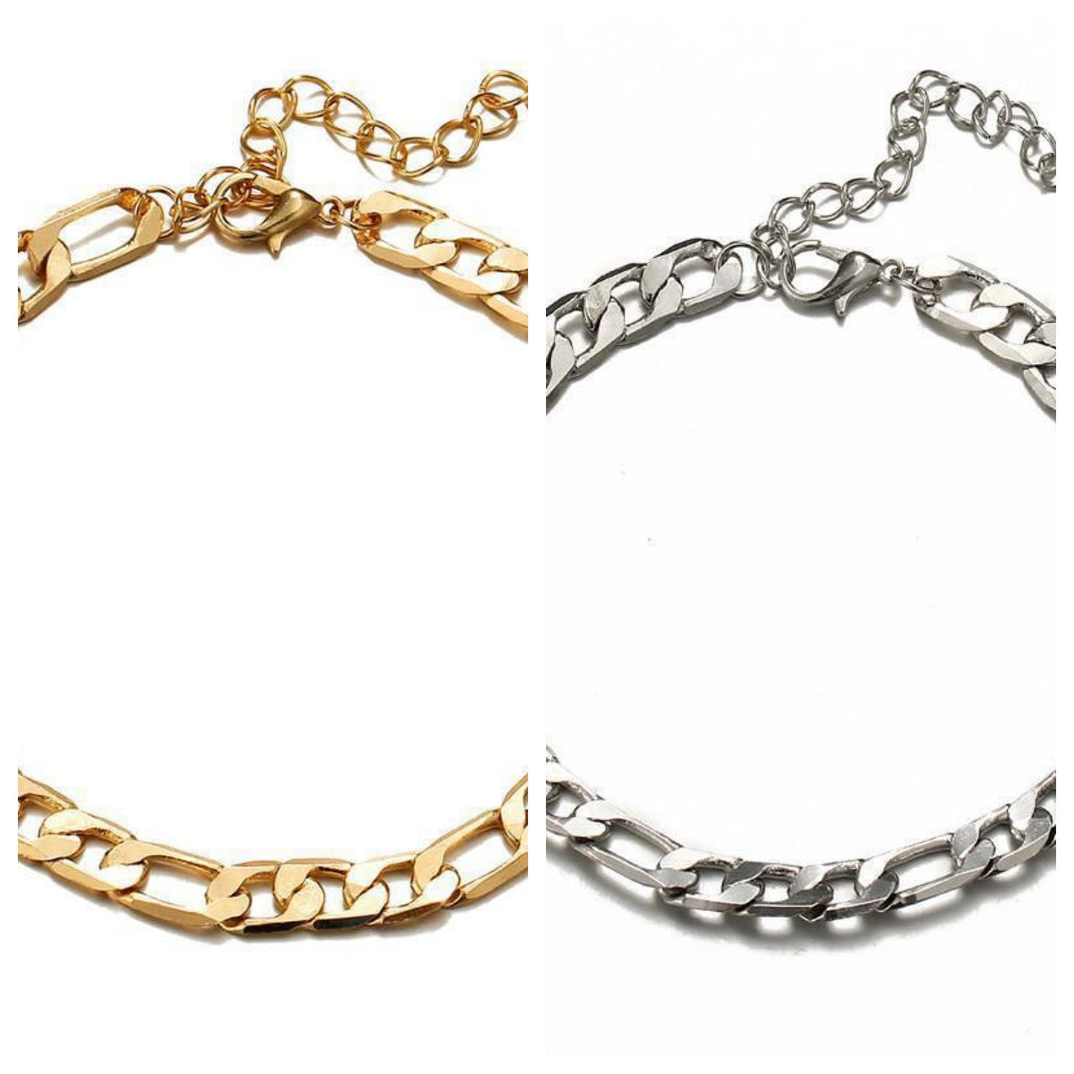 European And American Cross-border New jewelry, Personality And Fashion, Figaro Chain Geometric Bracelet, Retro Exaggerated Jewelry Women