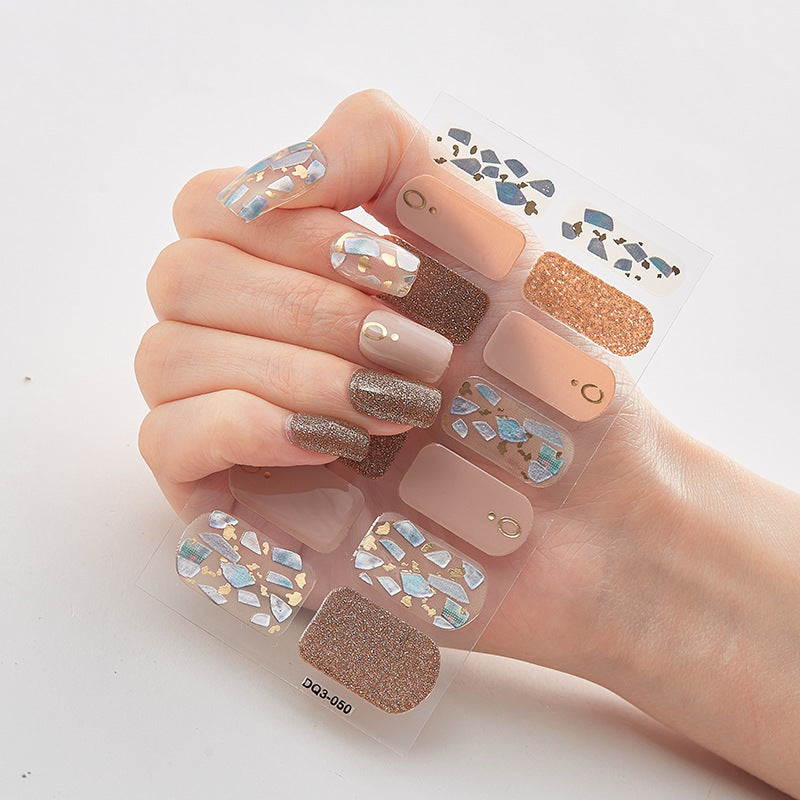 Bronzing Laser Nail Polish Film Fashion Nail Stickers