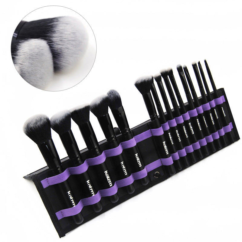 15 Makeup Brushes Set Black Cosmetic Brush Full Set