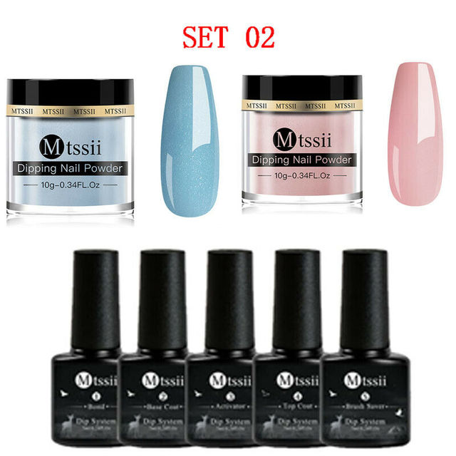 Mtssii 10g Dipping Nail Powder Set Matte Nail Glitter Dippin