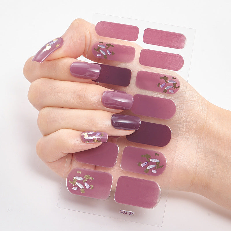 Laser Bronzing Craft Nail Applique Nail Sticker