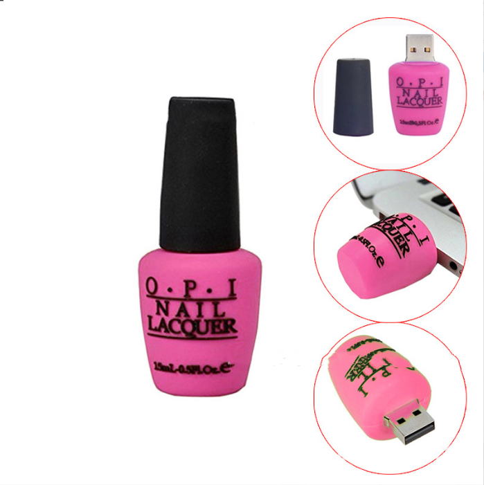 Creative Personality Nail Polish Bottle U Disk 3.0