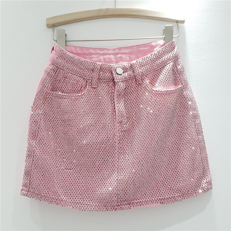 Heavy Industry Hot Diamond Denim Skirt Girl