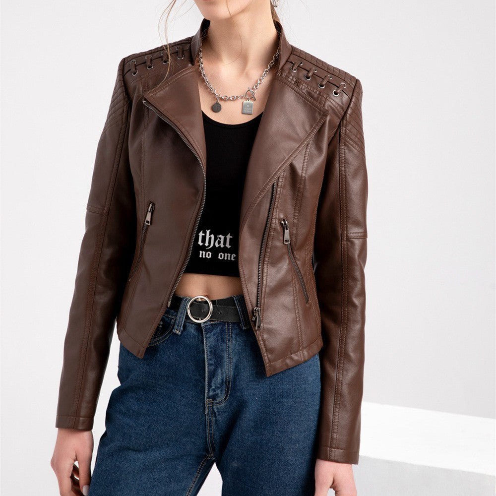 Women's Leather Short Jacket