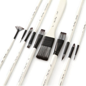 Set Of 10 Nylon Wool Watercolor Brushes