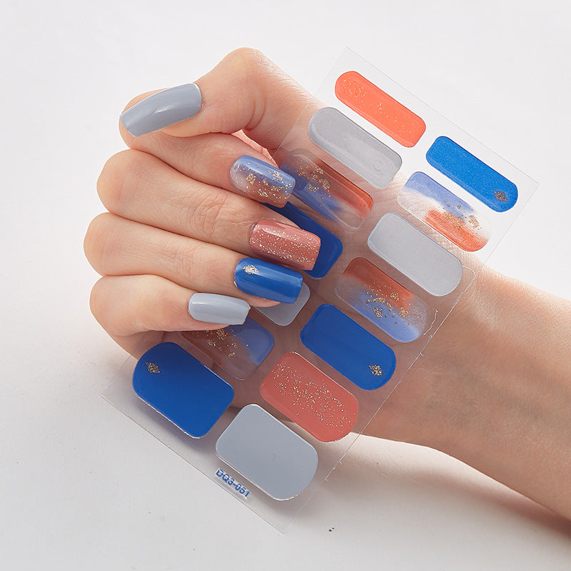 Bronzing Laser Nail Polish Film Fashion Nail Stickers