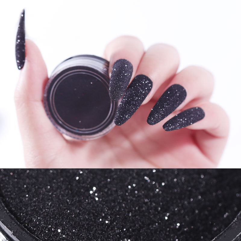 Nail Art Woolen Powder Starlight Black Gauze Sugar Powder Nail Art Accessories