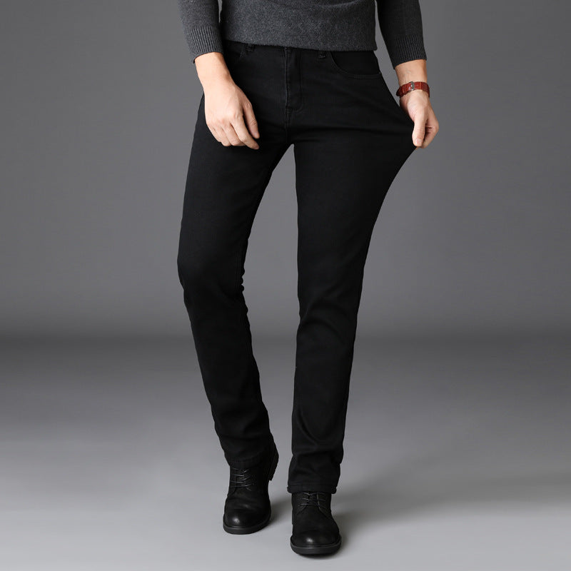 Slim Straight Black Jeans For Men