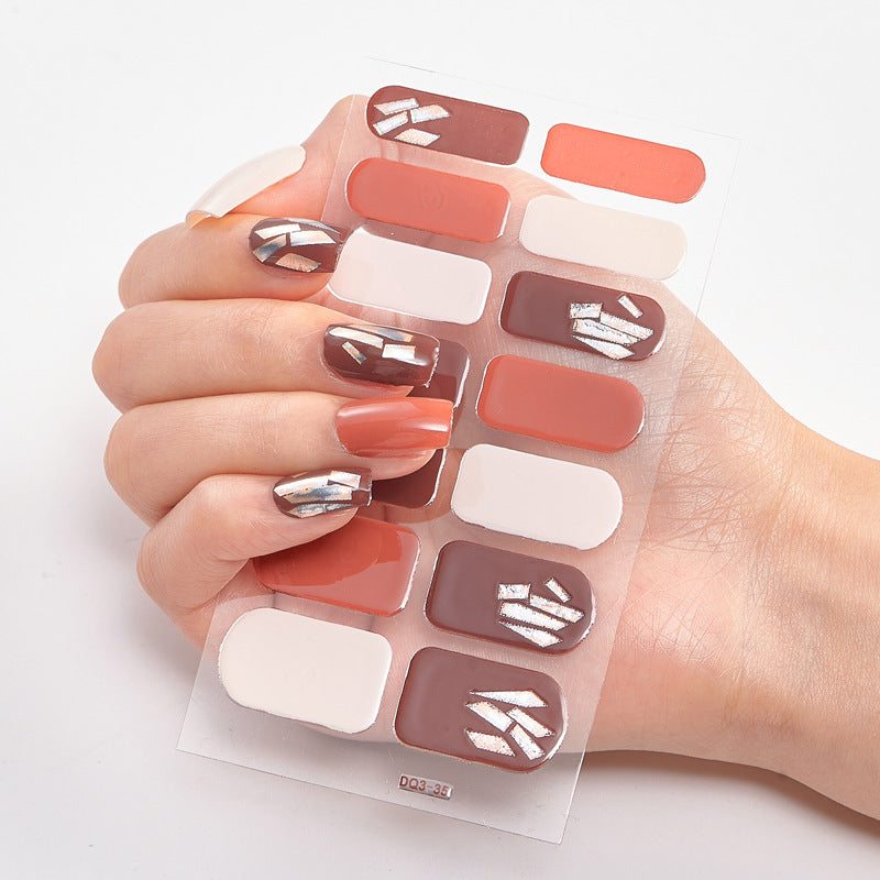 Laser Bronzing Craft Nail Applique Nail Sticker