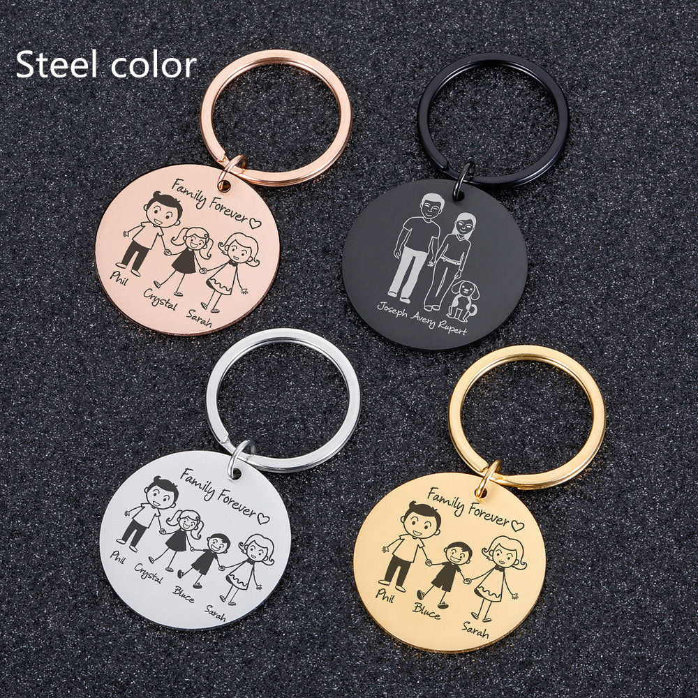 Personality Trend Stainless Steel Keychain